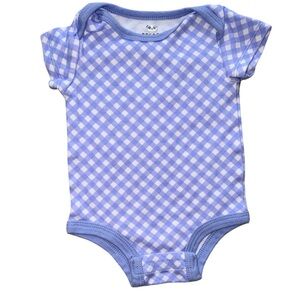 ROCOCO 3M Lilac & White Cotton Checkered Onesie